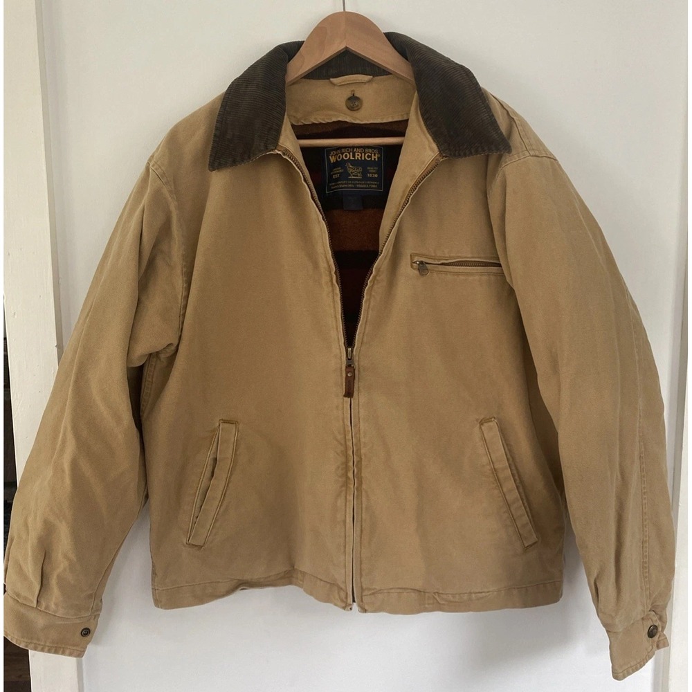 Vtg Woolrich Detroit Style Jacket Blanket Lined Barn Coat Duck Workwear Men's M